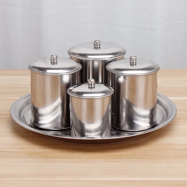 Arabian Tea Set – Service à Thé Arabe en Inox - 12 Pièces