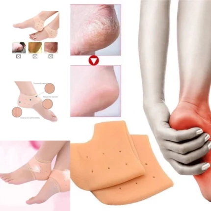 paire chaussettes en gel silicone anti-dérapantes anti-callosités