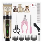 kit tondeuse à poils et toilettage pour chats et chiens 11 pièces, pet grooming kit saeday SD-865