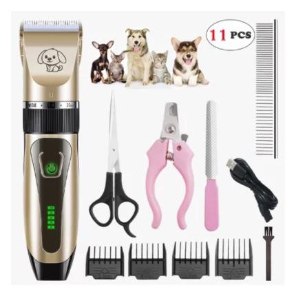 kit tondeuse à poils et toilettage pour chats et chiens 11 pièces, pet grooming kit saeday SD-865