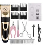 saeday SD-865 kit tondeuse à poils et toilettage pour chats et chiens 12 pièces, pet grooming kit saeday