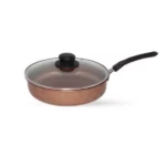 poêle sauteuse 22cm granite cookart avec couvercle