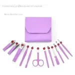 ensemble de manucure et pédicure coupe-ongles professionnel 12 pièces en inox