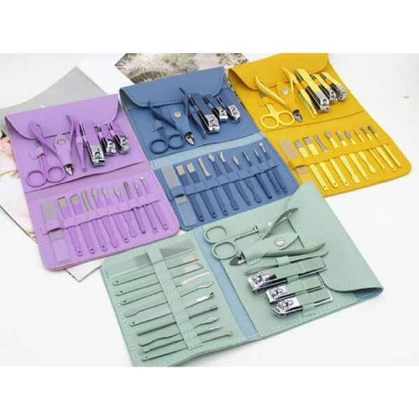 ensemble de manucure et pédicure coupe-ongles professionnel 12 pièces en inox