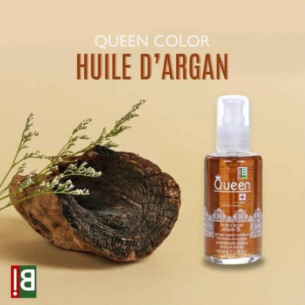 iris beauty queen sérum huile d'argan pour cheveux secs et frisés 100ml