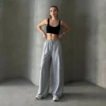 pantalon survêtement sport palazzo perry avec poches cargo oversize chic pour femme mydukkan