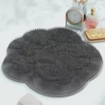 tapis brosse de massage antidérapant pour salle de bain gris