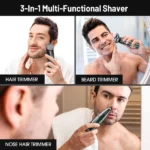 tondeuse à cheveux professionnelle 3en1 raf r.11203 pour barbe, cheveux, nez et oreilles