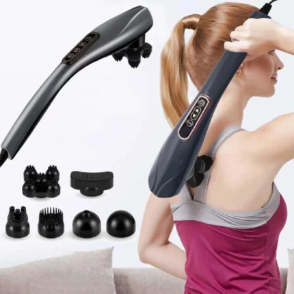 6in1 magic massager plus, masseur électrique portable rechargeable 6en1 pour soulagement musculaire et relaxation