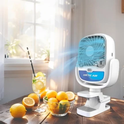 arctic air grip go mini ventilateur portable rechargeable à clip