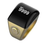 bague compteur de tasbih numérique equantu qb702 lite gold, smart tasbeeh ring