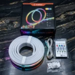 bande lumineuse néon led rgb 5m, contrôle application et télécommande, led smart neon strip light