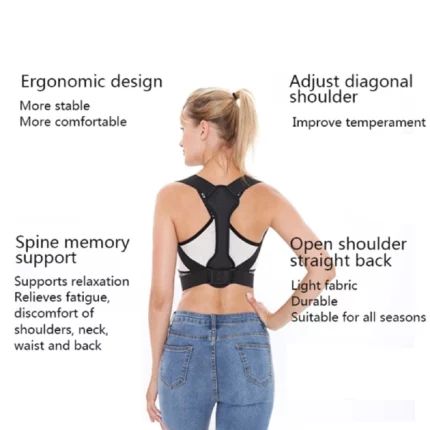 correcteur de posture réglable soutien clavicule et dos unisexe avimya