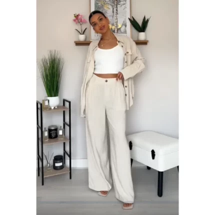 ensemble en lin pour femme zayn, tissu qamraya