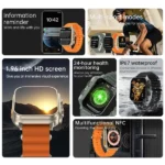 HainoTeko SmartWatch ST-1 Noir + Écouteurs Bluetooth – Image 2