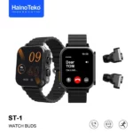 hainoteko smartwatch st-1 noir + buds écouteurs bluetooth