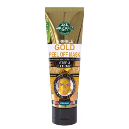 hollywood style wrinkle gold peel off mask 100ml, masque visage anti-rides, anti-âge, hydratant