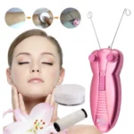 kemei km-2777 épilateur électrique à fil de coton pour visage et corps femme