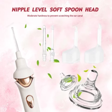 nettoyeur cire d'oreille électrique sans fil rechargeable led mym-11-02