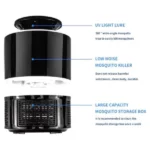 piège anti-moustique électrique uv led avec aspirateur