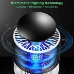 piège anti-moustique électrique uv led avec aspirateur