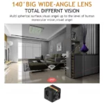 sq11 mini caméra de surveillance dvr hd 1080p, angle 140°, vision nocturne