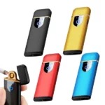 briquet plasma électrique rechargeable tactile rouge bleu doré noir