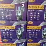 caméra de surveillance ptz solaire 4g double objectif lens 4k hd 8mp a30 golden eye, vision nocturne, zoom x20, détection ai