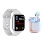 coffret montre connectée smartwatch w26 pro max special series 9 + airpods blanc