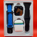 coffret montre connectée smartwatch w26 pro max special series 9 + airpods bleu