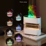 humidificateur diffuseur d'aromathérapie rainfire pluie et feu, 7 couleurs