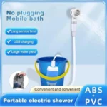 douche électrique extérieure portable rechargeable avec pompe 5000mah