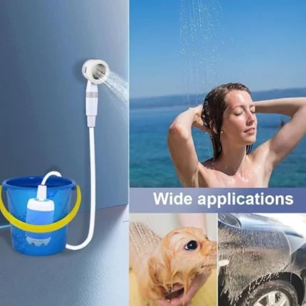 douche électrique extérieure portable rechargeable avec pompe 5000mah