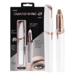 flawless brows guard wing rasoir à sourcils à pile avec tête plaque or 18 carats