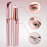 flawless brows guard wing rasoir à sourcils à pile avec tête plaque or 18 carats