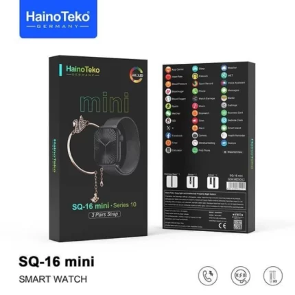 hainoteko smartwatch sq-16 mini series 10 noir