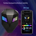 gelrova loy sac à dos led intelligent knight à yeux avec écran programmable étanche pour moto