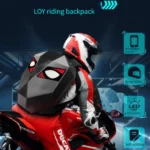gelrova loy sac à dos led intelligent knight à yeux avec écran programmable étanche pour moto