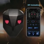 gelrova loy sac à dos led intelligent knight à yeux avec écran programmable étanche pour moto