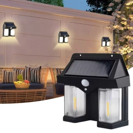 lampe solaire 2 led avec détecteur de mouvement cl-228