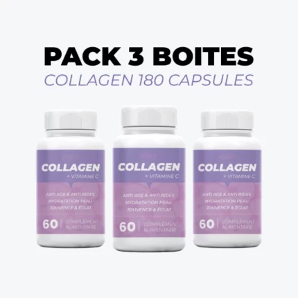 pack de 3 boites collagen + vitamine c complément alimentaire