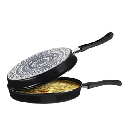 poêle double face antiadhésive en inox aluminium piardi home 24cm