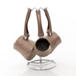 série de 3 pots à café turc zazwa zazoua oms en granite bronze