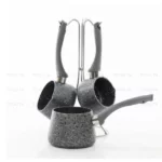 série de 3 pots à café turc zazwa zazoua oms en granite gris