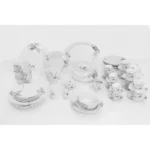 service de table en porcelaine blanche 58 pièces