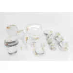 service de table en porcelaine blanche 58 pièces