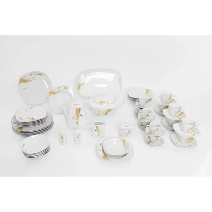 service de table en porcelaine blanche 58 pièces
