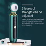 appareil d'aspiration de microdermabrasion 3en1 pour points noirs led avec écran lcd