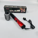 brosse soufflante rotative multistyler 2en1 rouge, bigoudi + lisseur