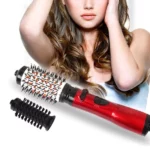 brosse soufflante rotative multistyler 2en1 rouge, bigoudi + lisseur